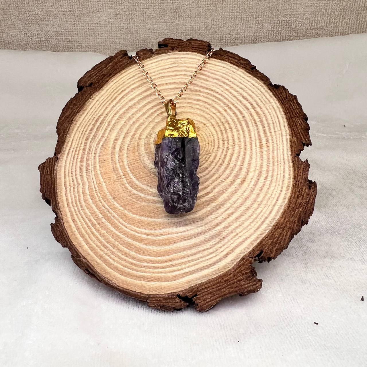 RAW AMETHYST PENDANT