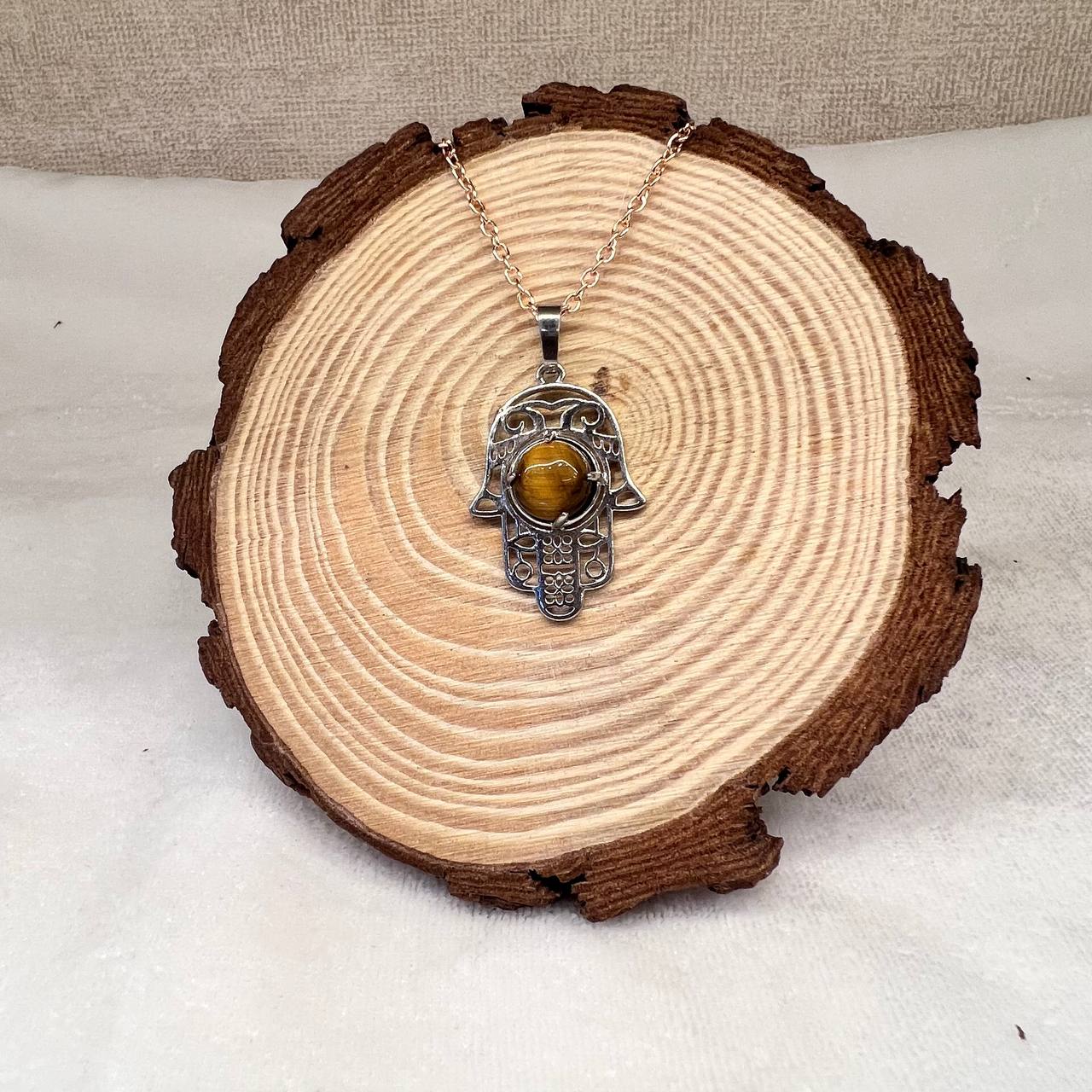 TIGER EYE HAND PENDANT (CONFIDENCE AND STRENGTH)