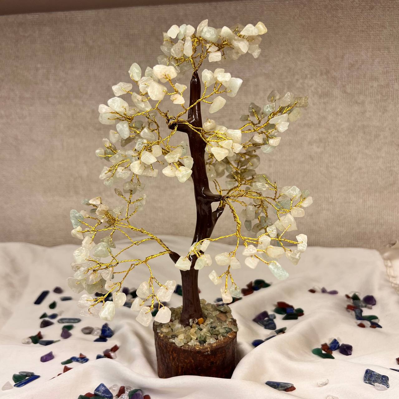 GREEN JADE CRYSTAL TREE (LUCK AND FORTUNE)
