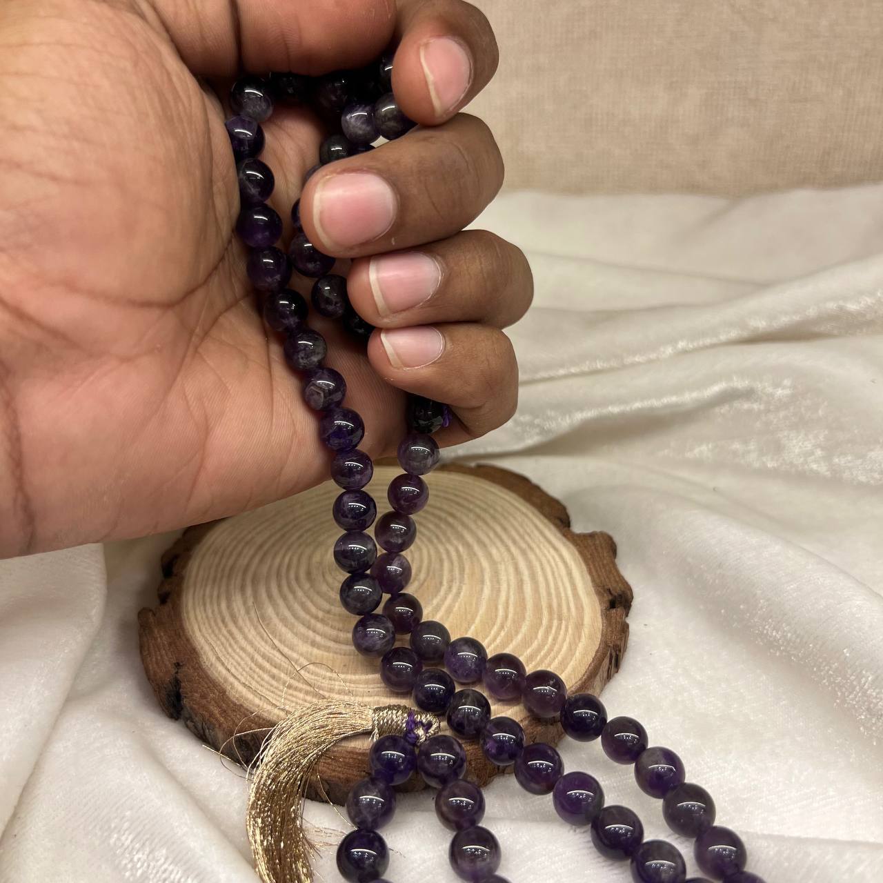 AMETHSYT CRYSTAL JAAP MALA (ANIEXTY AND STRESS RELIEF