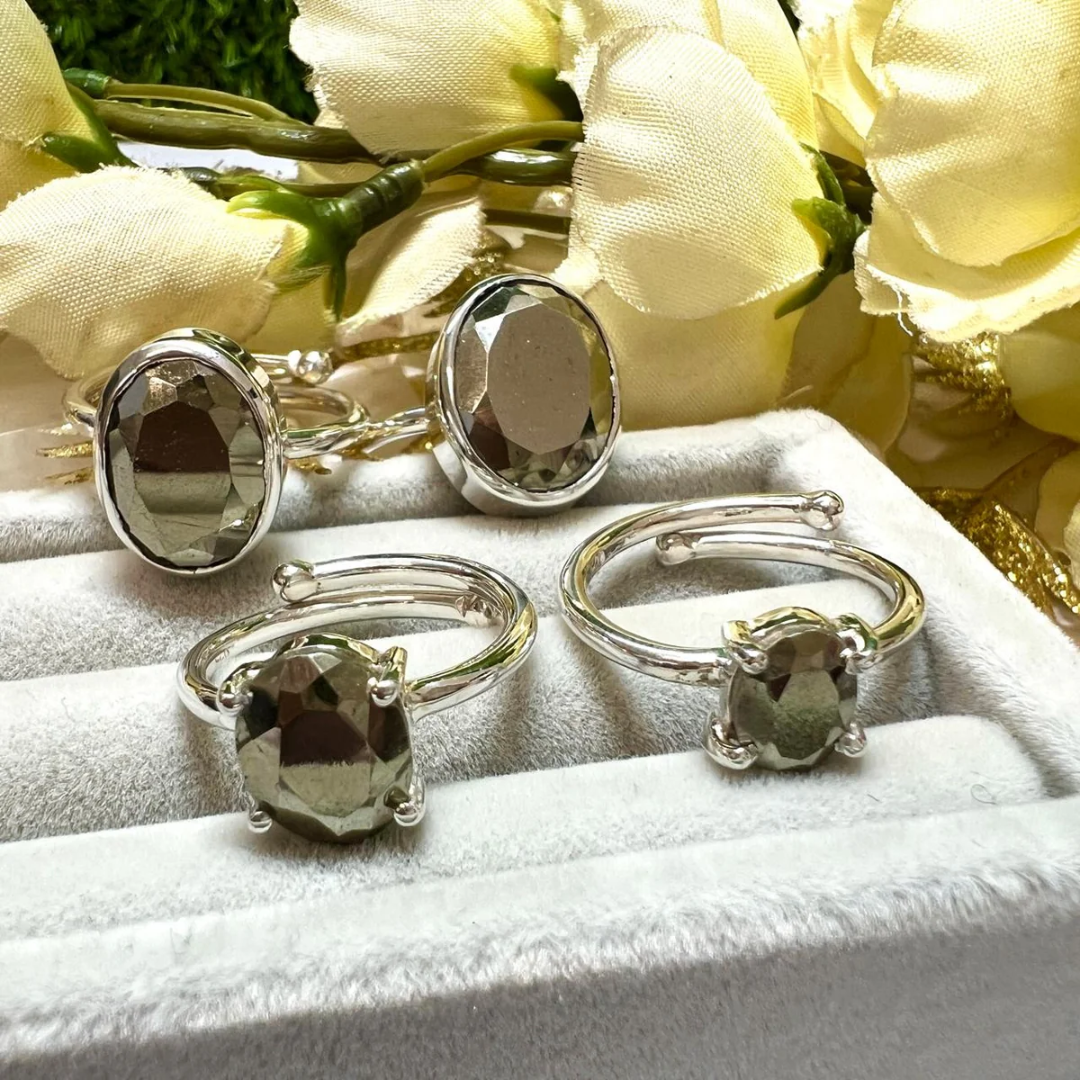 PYRITE ADJUSTABLE RING ( MONEY AND WEALTH ATTRACTION)