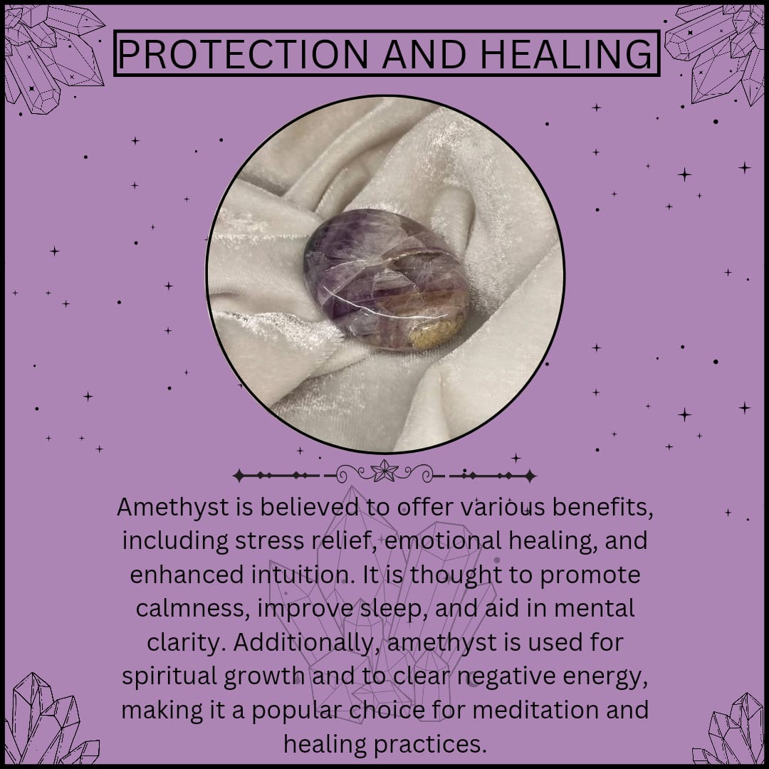 AMETHYST PALM STONE (PROTECTION AND HEALING)