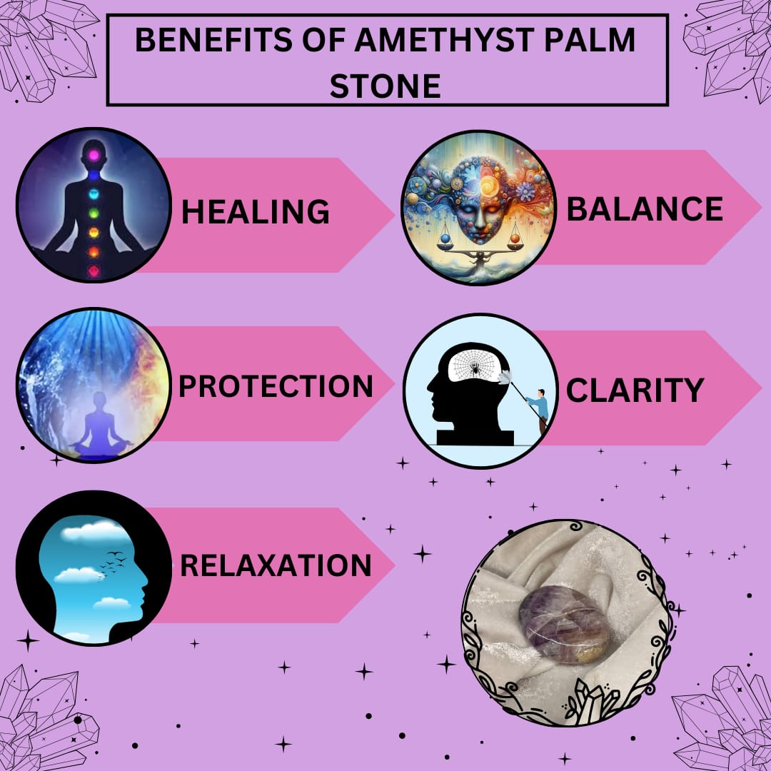 AMETHYST PALM STONE (PROTECTION AND HEALING)