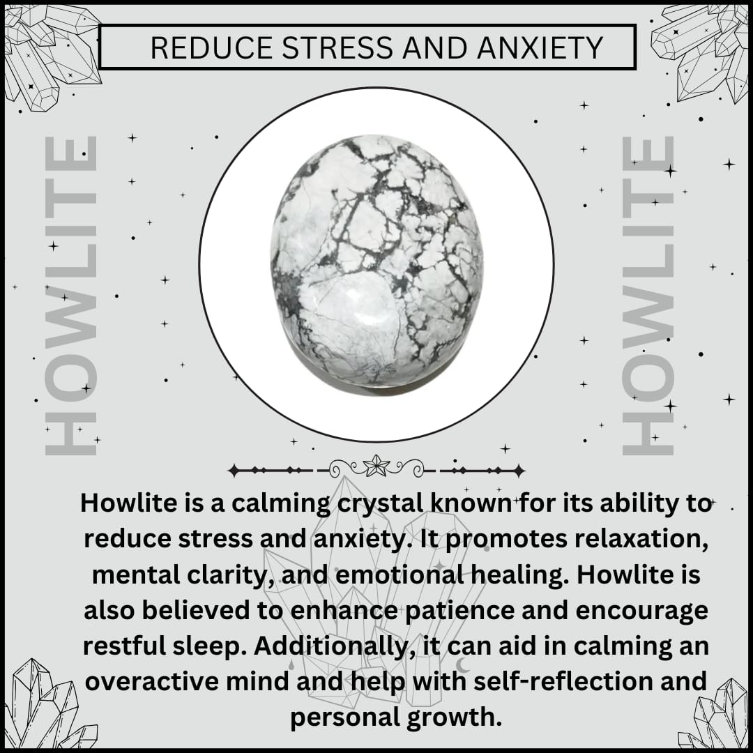 HOWLITE CRYSTAL BRACELET (CALMING AND STRESS RELIEF)