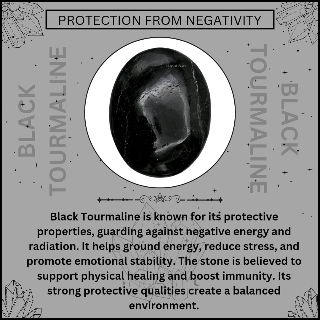 BLACK TOURMALINE RING (NEGATIVITY)