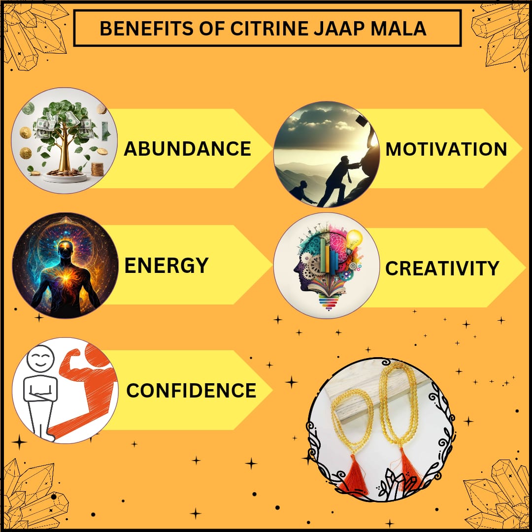 CITRINE CRYSTAL MALA (CREATIVITY AND MOTIVATION)