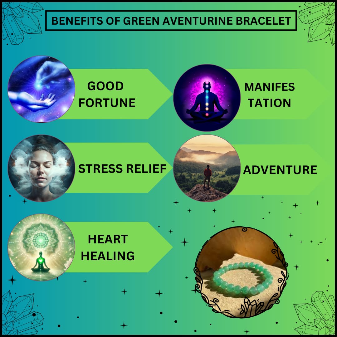 GREEN AVENTURINE CRYSTAL BRACELET (PROSPERITY AND GOOD LUCK)