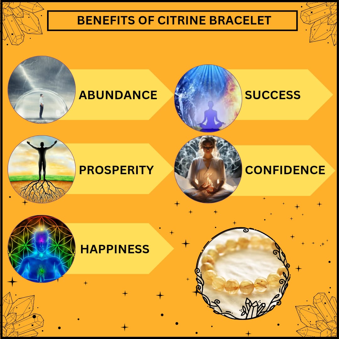 CITRINE+PYRITE CRYSTAL BRACELET (BUISNESS AND MONEY GROWTH)