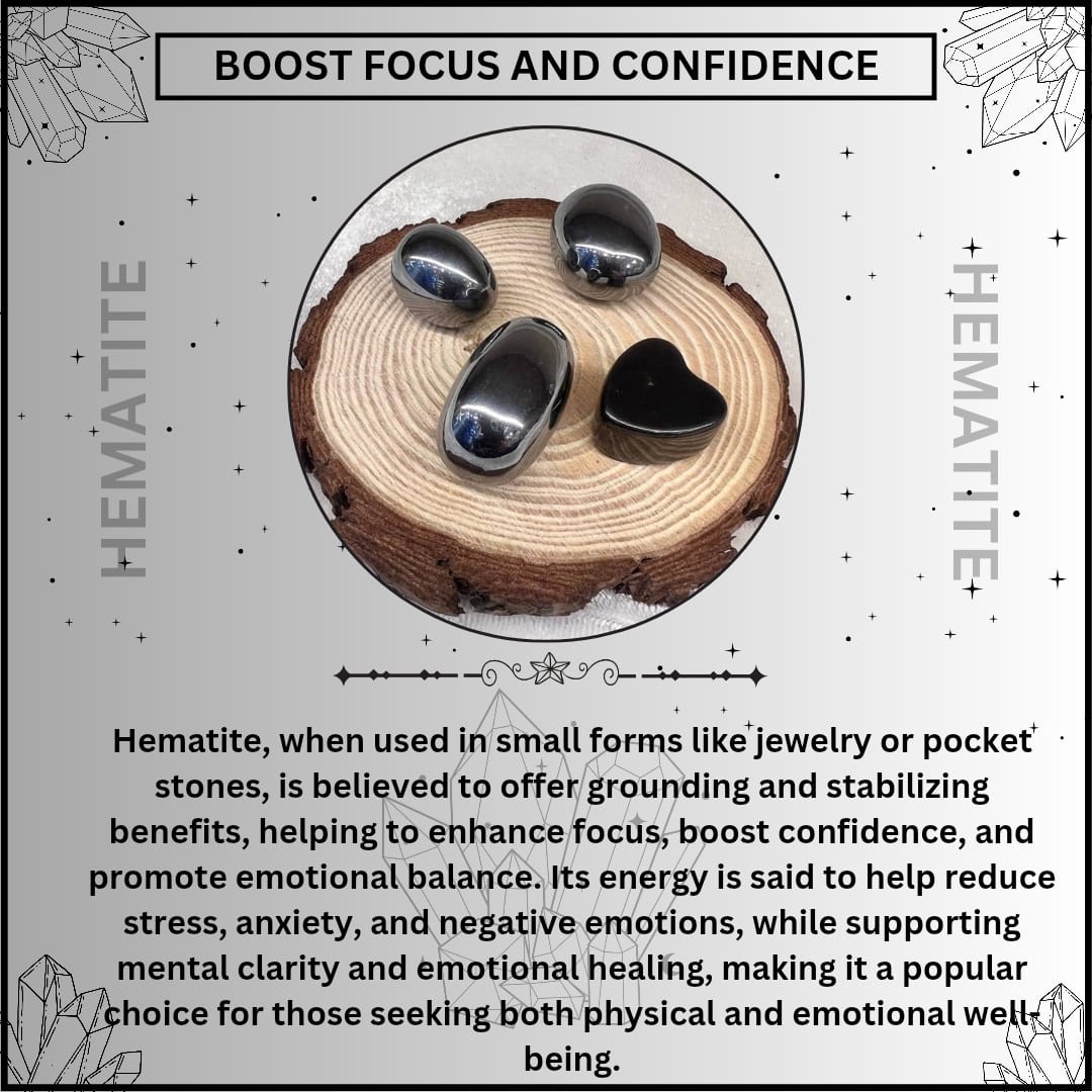 HEMATITE TUMBLE STONE PACK OF 5 (GROUNDING & PROTECTION)