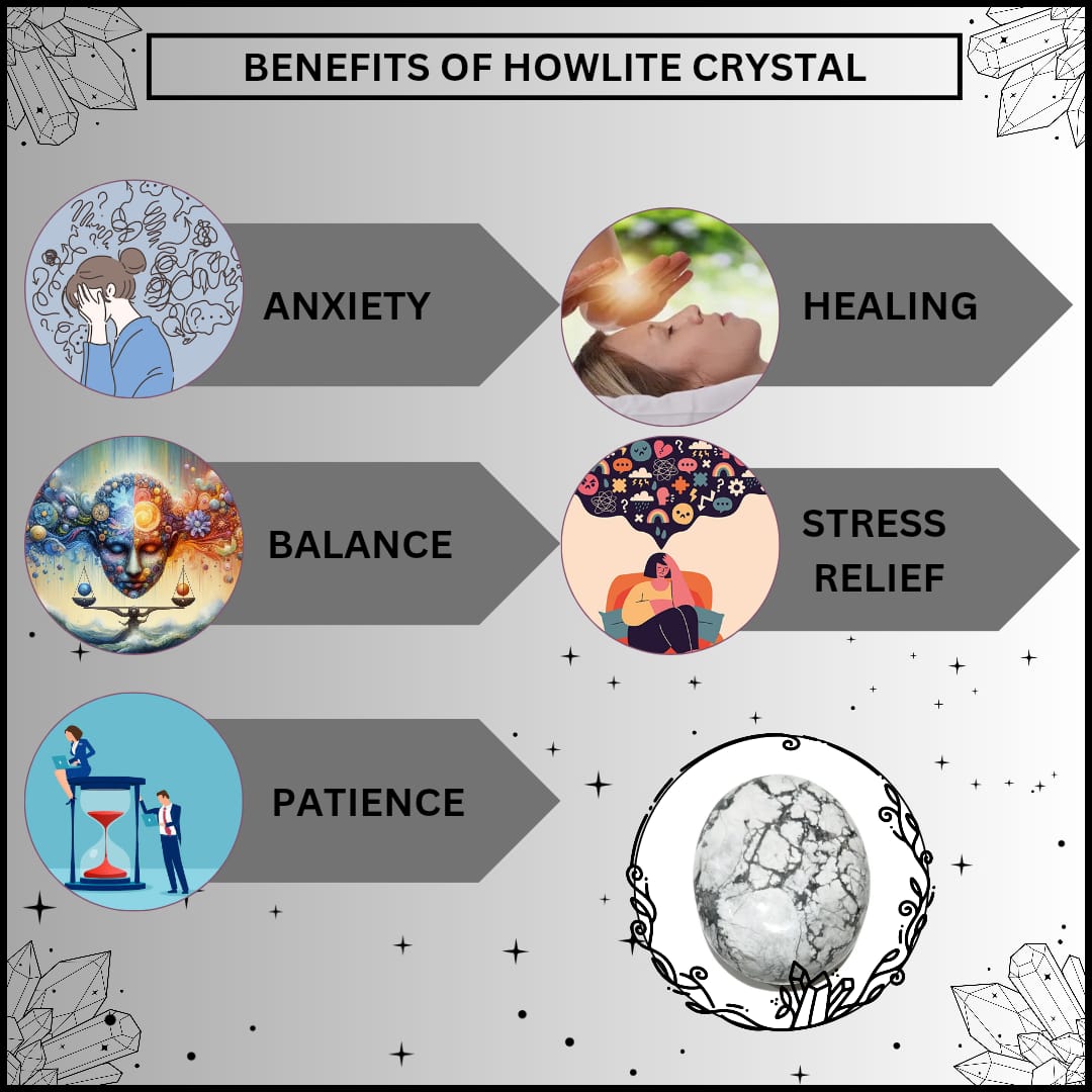 HOWLITE CRYSTAL BRACELET (CALMING AND STRESS RELIEF)