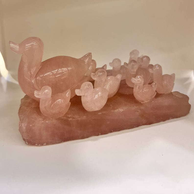 ROSE QUARTZ DUCK FAMLY