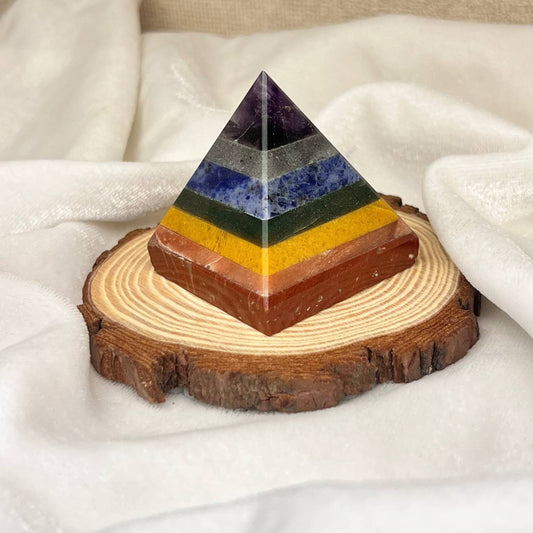 SEVEN CHAKRA CRYSTAL PYRAMID (CHAKRA BALANCING)