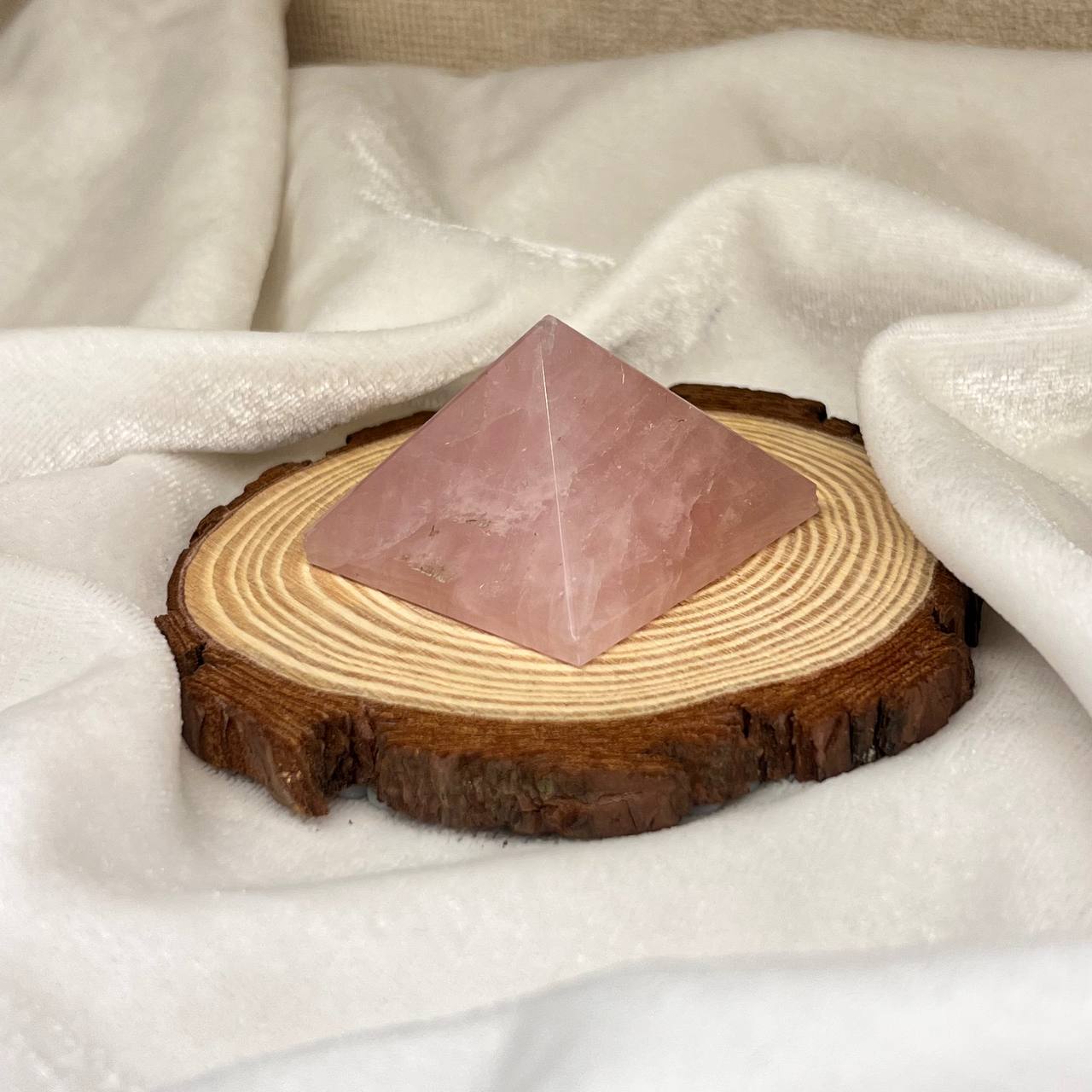 ROSE QUARTZ CRYSTAL PYRAMID (LOVE AND RELATIONSHIP)