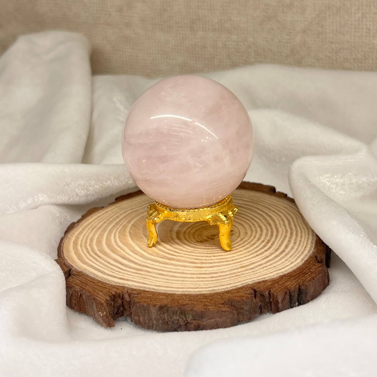 ROSE QUARTZ CRYSTAL BALL (LOVE AND RELATIONSHIP)