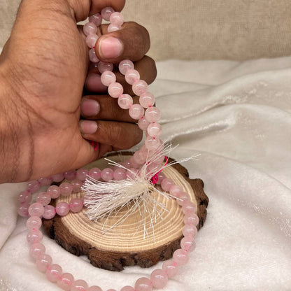 ROSE QUARTZ CRYSTAL MALA (LOVE AND RELATIONSHIP)