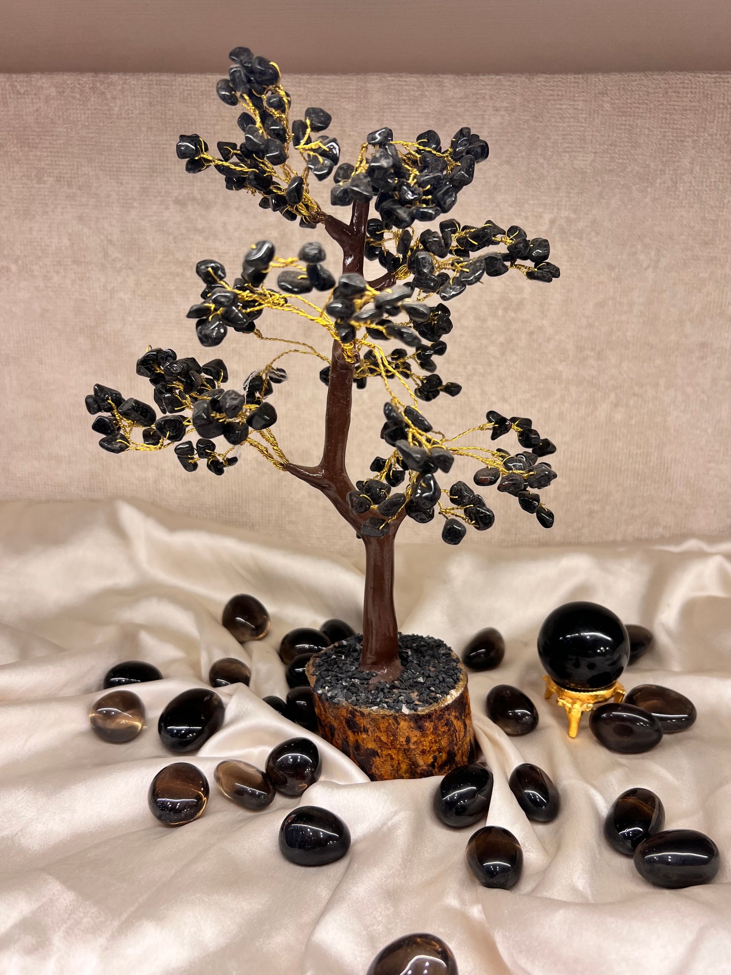 BLACK TOURMALINE CRYSTAL TREE (PROTECTION FROM NEGATIVE ENERGY)