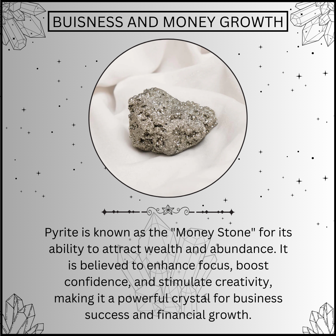 PYRITE CRYSTAL PYRAMID (BUISNESS AND MONEY GROWTH)