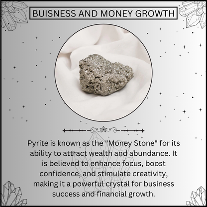 PYRITE CRYSTAL PYRAMID (BUISNESS AND MONEY GROWTH)