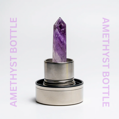 AMETHYST CRYSTAL WATER BOTTLE (CALMING AND STRESS RELIEF)