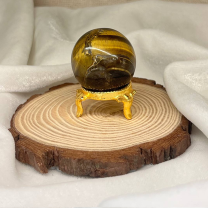 TIGER EYE CRYSTAL BALL (WILL POWER AND FOCUS)