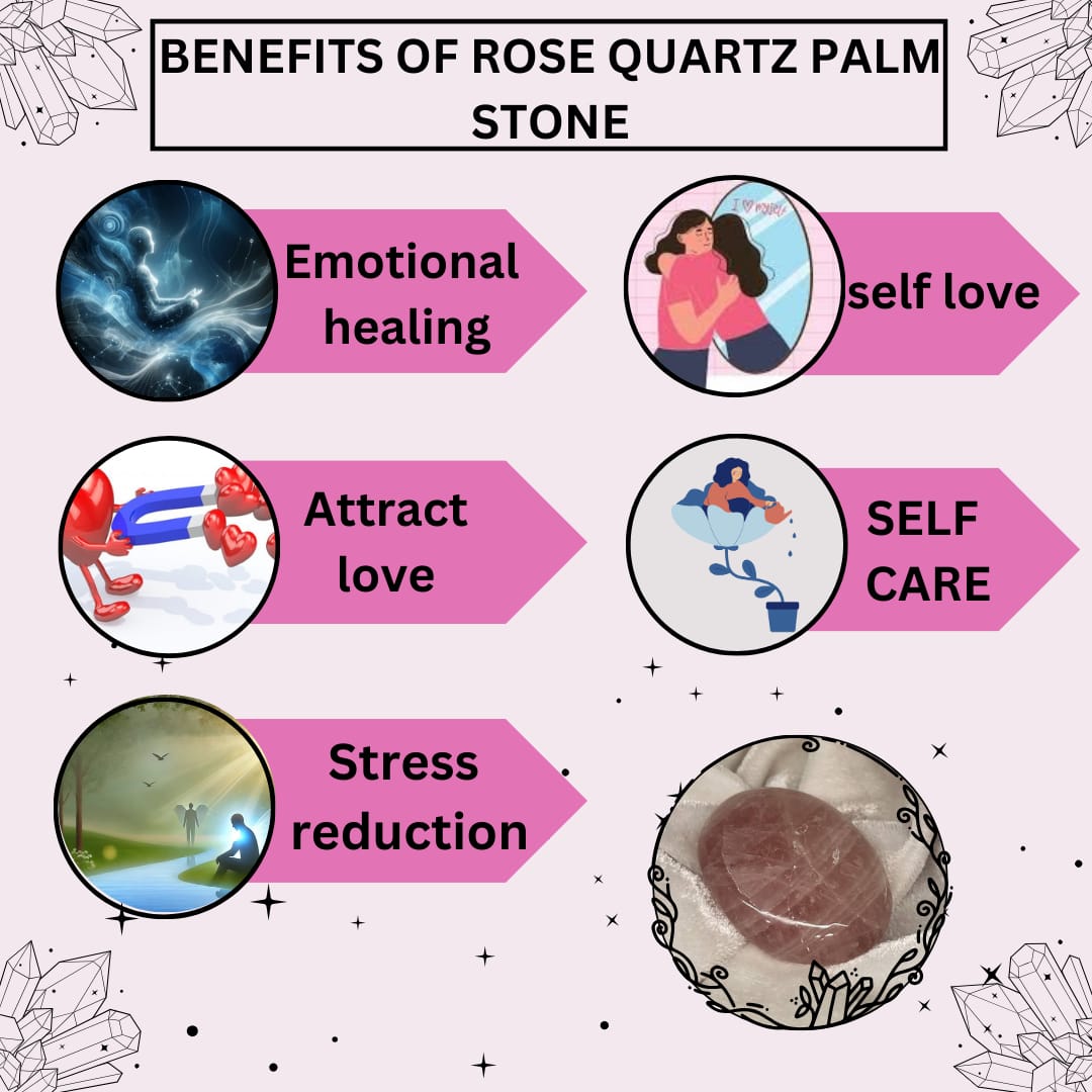 ROSE QUARTZ PALM STONE (LOVE AND RELATIONSHIP)