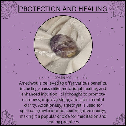 AMETHYST PALM STONE (PROTECTION AND HEALING)