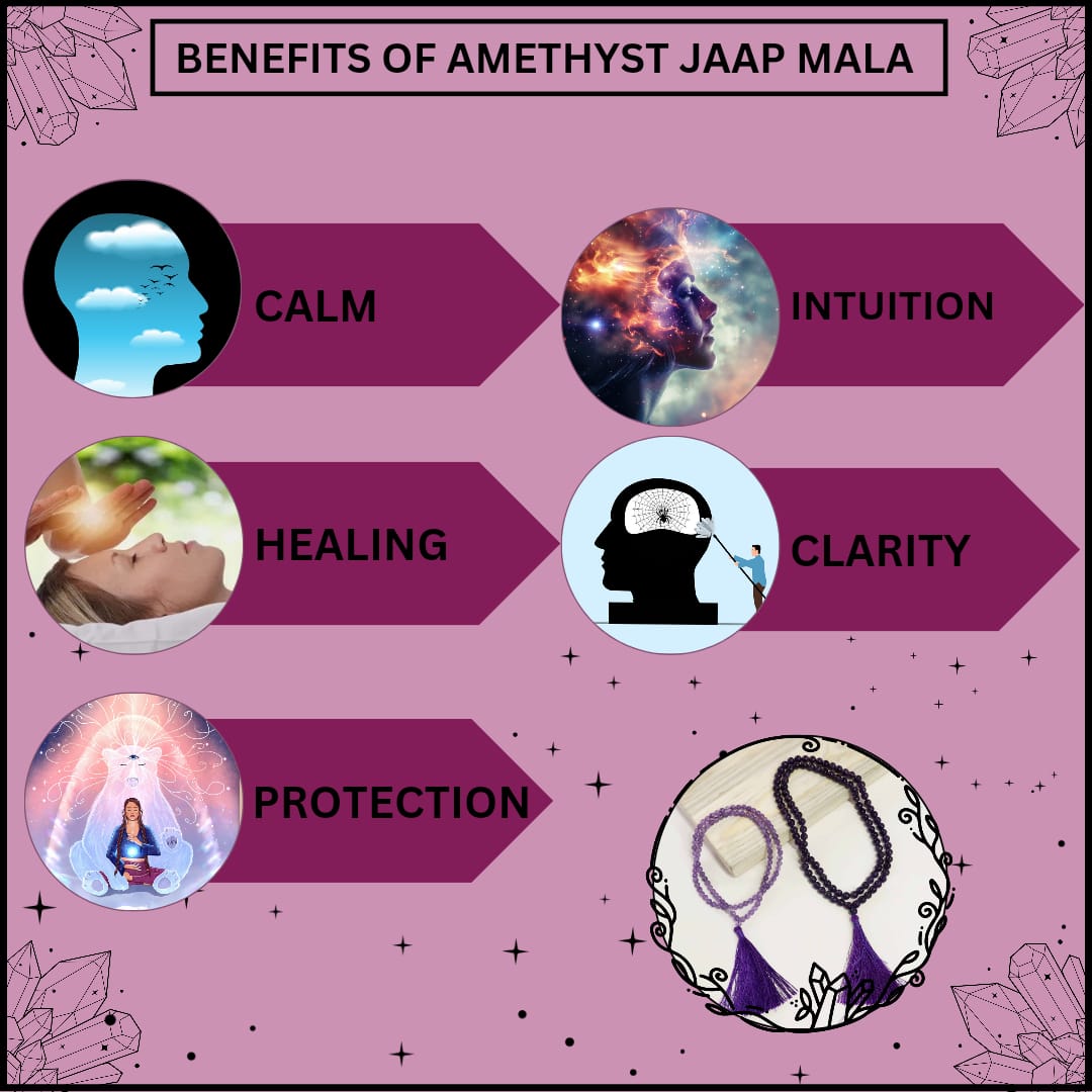 AMETHSYT CRYSTAL JAAP MALA (ANIEXTY AND STRESS RELIEF