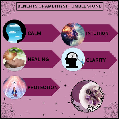 AMETHYST TUMBLE STONE (CLARITY AND MENTAL FOCUS)