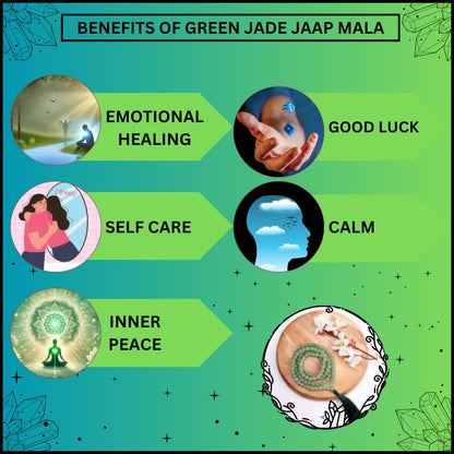 GREEN JADE CRYSTAL MALA (ATTRACTS PROSPERITY)