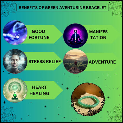 GREEN AVENTURINE CRYSTAL BRACELET (PROSPERITY AND GOOD LUCK)