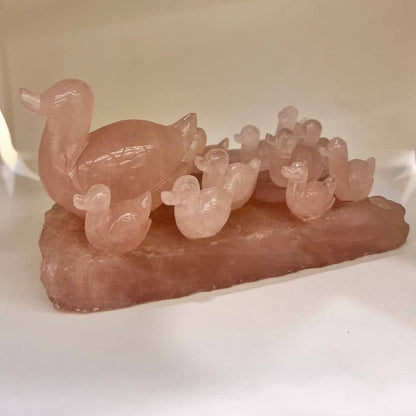 ROSE QUARTZ DUCK FAMLY