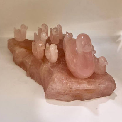 ROSE QUARTZ DUCK FAMLY